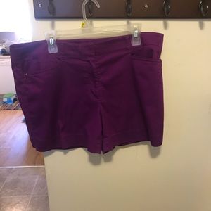 White House black market purple shorts